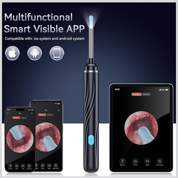 NWT Wireless Ear Cleaning tool with Camera - Black - Picture 4 of 7